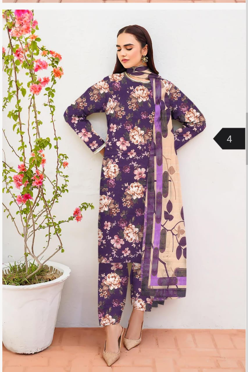 Bareeana 3pc unsticed lawn collection latest Volume