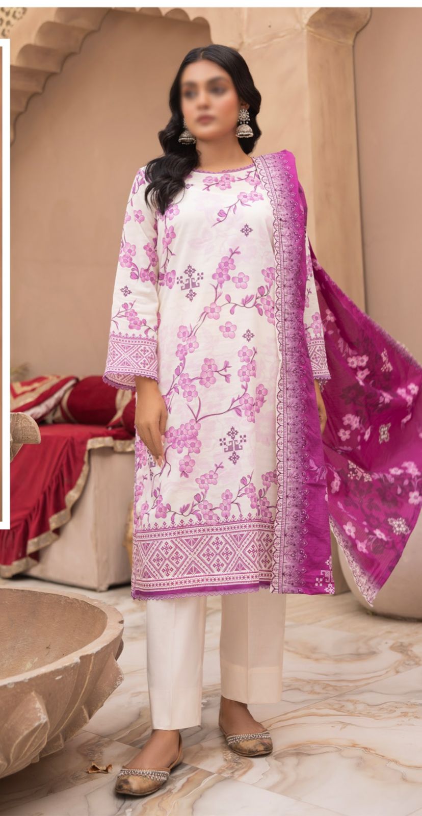 Doriya Printed Embroided Lawn Collection By mahnoosh