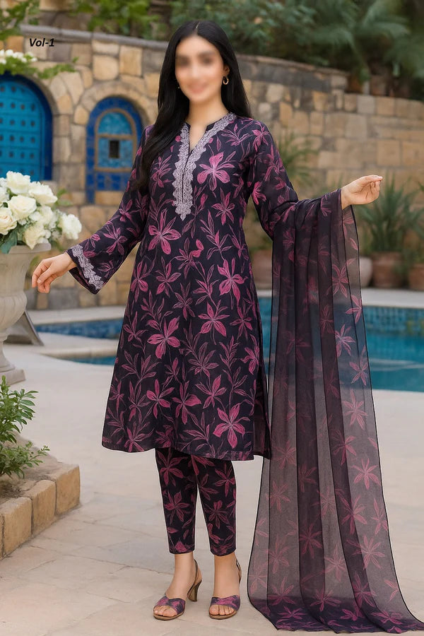 Binnisar 3pc Dora Lawn Collection