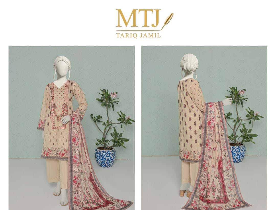 MTJ Lawn 3pc Collection By Tariq Jameel