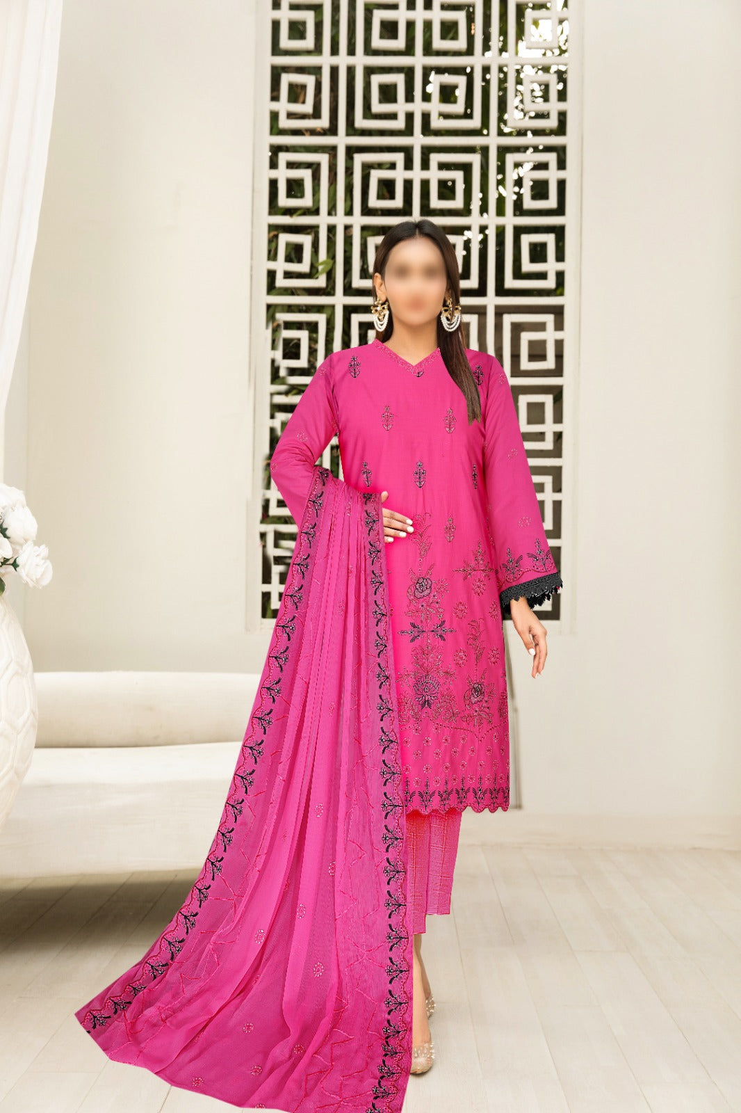 3pc Luxury Embroidery Lawn