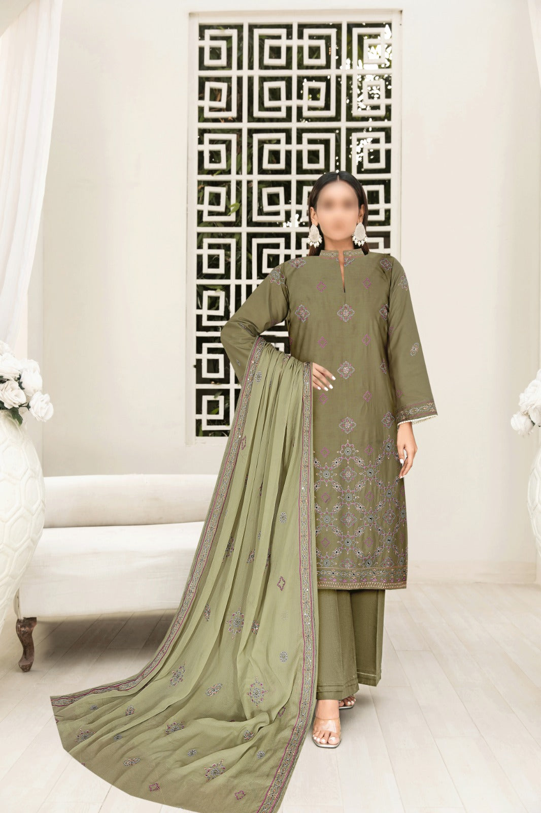 3pc Luxury Embroidery Lawn