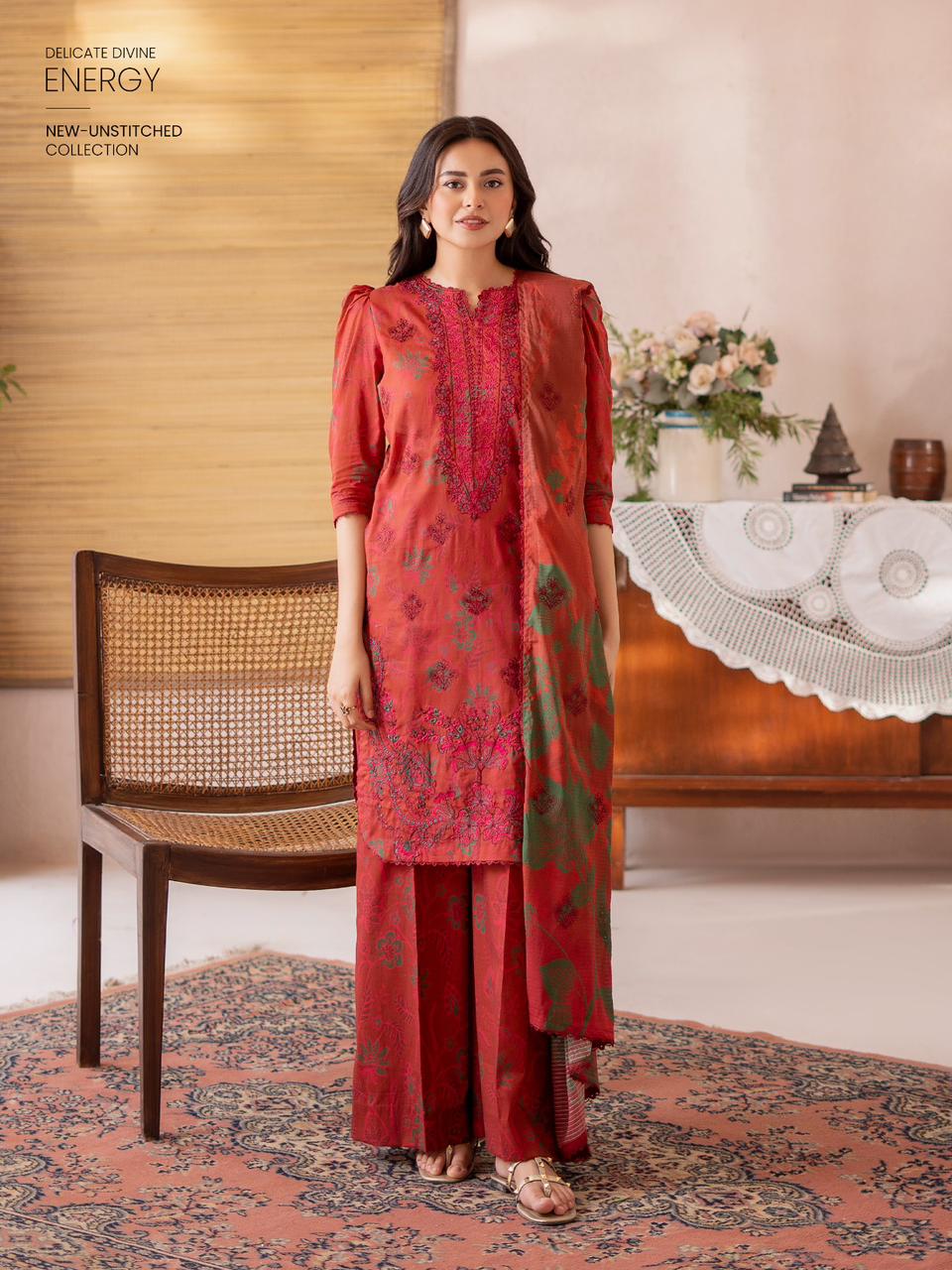 Mishaal 3pc Embroidered Unstiched Collection
