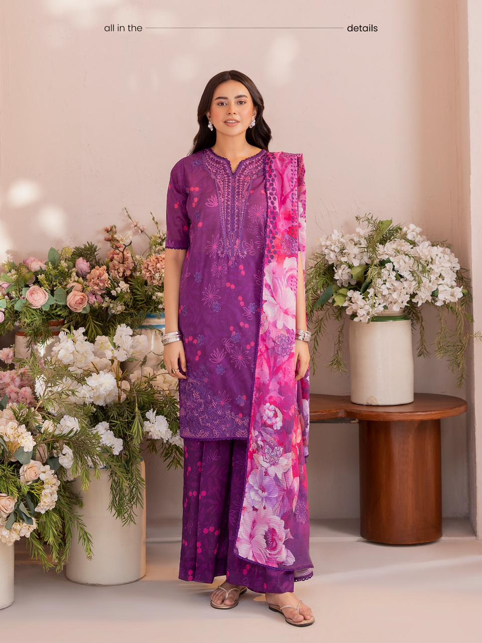 Mishaal 3pc Embroidered Unstiched Collection