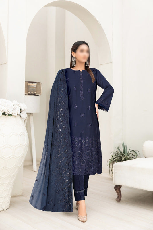 3pc Luxury Embroidery Lawn