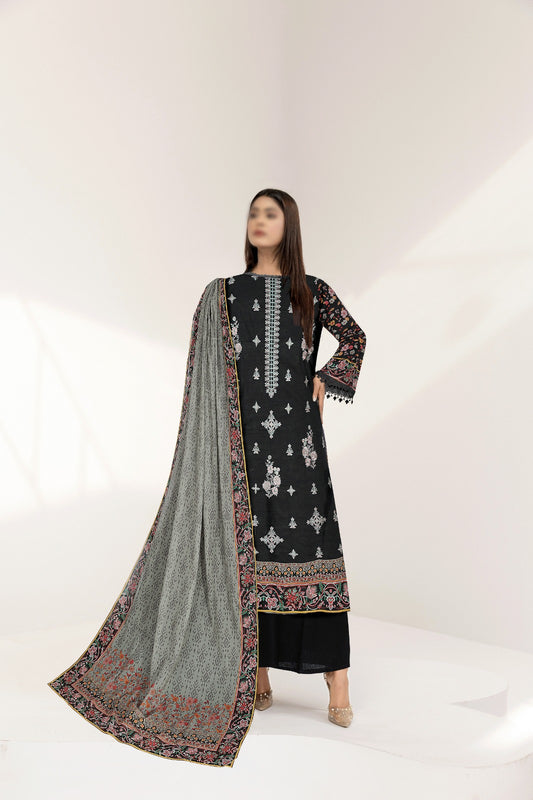 3PC Crystal Luxury Embroidered Lawn Collection
