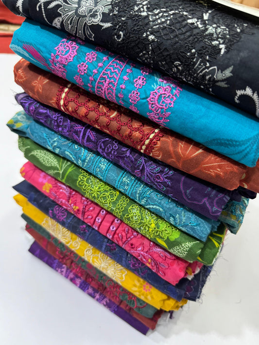 Mishaal 3pc Embroidered Unstiched Collection